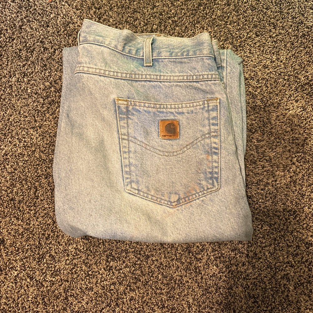 Carhartt Light Blue Straight Men Jeans